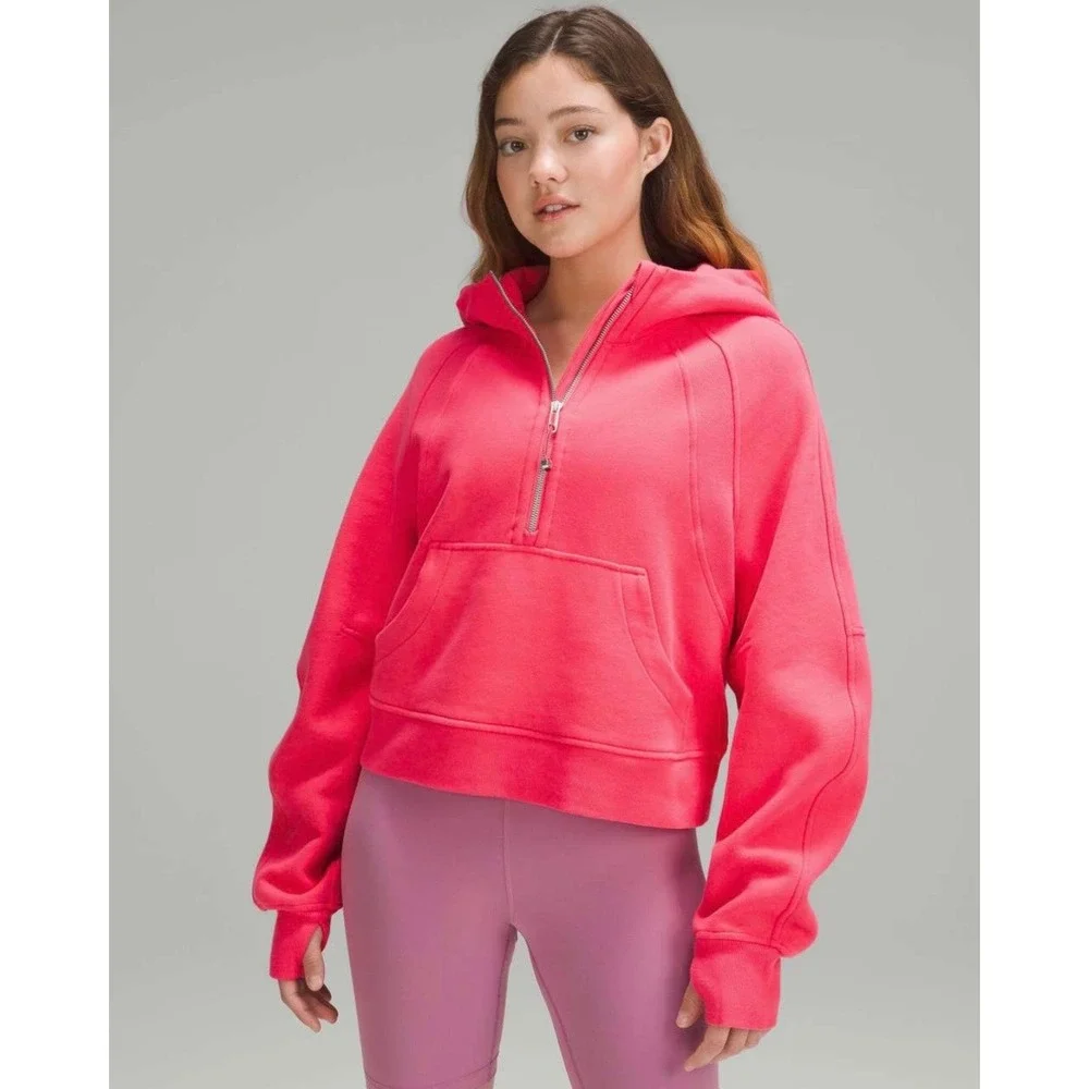 Lululemon Scuba Oversized Half-Zip Hoodie Lip Gloss XS/S Workout Gym Lounge Cozy